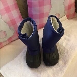 Blue and Black Winter Boots